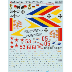 DECAL FOR SUKHOI SU-17, PART 2 1/72 PRINT SCALE 72-179