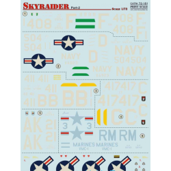 DECAL FOR A-1 SKYRAIDER, PART 2 1/72 PRINT SCALE 72-181