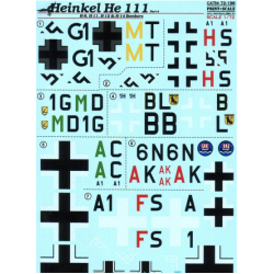 DECAL HEINKEL HE-111, PART 4 1/72 PRINT SCALE 72-196