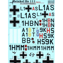 DECAL FOR HEINKEL HE-111, PART 2 1/72 PRINT SCALE 72-198