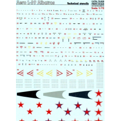 DECAL FOR AERO L-39 ALBATROS TECHNICAL CTENCILS 1/72 PRINT SCALE 72-209