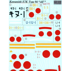 DECAL FOR KAWANISHI E7K TYPE 94 ALF 1/72 PRINT SCALE 72-222