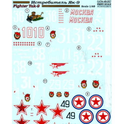 DECAL FOR YAK-9 1/48 PRINT SCALE 48-057