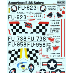 DECAL FOR F-86E SABRE, PART 1 1/48 PRINT SCALE 48-063