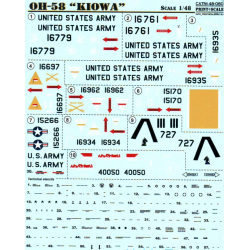 DECAL 1/48 FOR KIOWA HELICOPTER, PART 1 1/48 PRINT SCALE 48-060