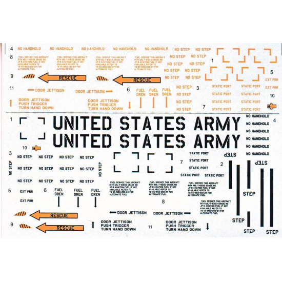 DECAL FOR HELICOPTER CH-47 CHINOOK PART 1 1/48 PRINT SCALE 48-043
