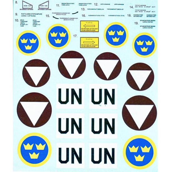 DECAL FOR SAAB J29 TUNNAN 1/48 PRINT SCALE 48-038