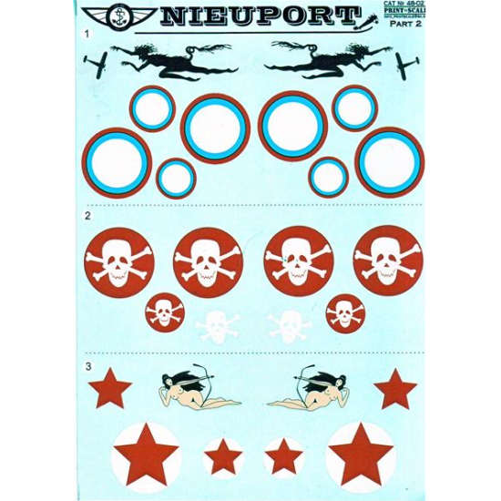 DECAL FOR JET FIGHTER NIEUPORT PART 2 1/48 PRINT SCALE 48-021