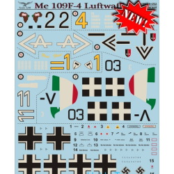 DECAL FOR ME 109 F-4 LUFTWAFFE PART 1 1/48 PRINT SCALE 48-052