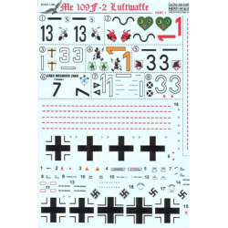 DECAL FOR ME 109 F2 PART 1 1/48 PRINT SCALE 48-048