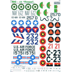 DECAL FOR MIG-17 FRESCO, PART 2 1/48 PRINT SCALE 48-017