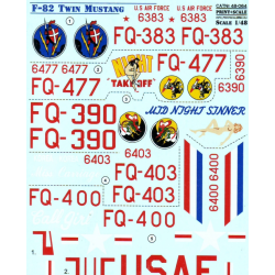DECAL FOR F-82 TWIN MUSTANG 1/48 PRINT SCALE 48-064