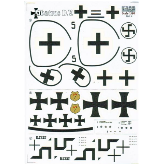 DECAL FOR ALBATROS D.V, PART 2 1/48 PRINT SCALE 48-023