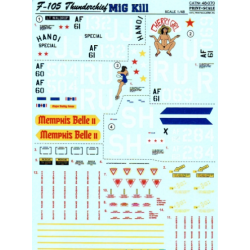 DECAL FOR F-105 THUNDERCHIEF, PART 1 1/48 PRINT SCALE 48-070