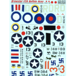 DECAL FOR BREWSTER F2A BUFFALO 1/48 PRINT SCALE 48-075