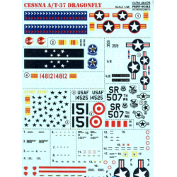 DECAL FOR CESSNA A-37 DRAGONFLY 1/48 PRINT SCALE 48-076