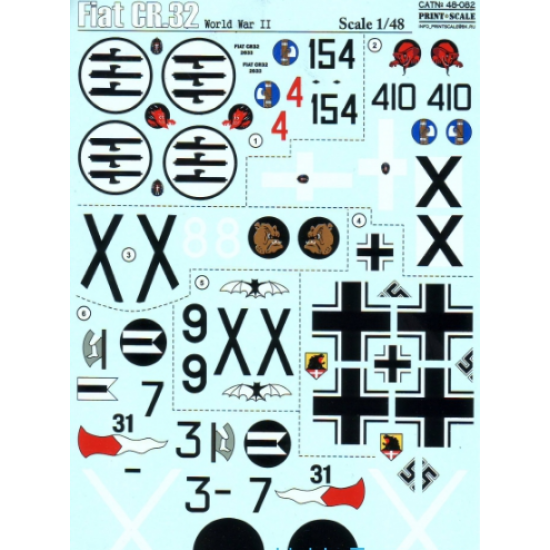 DECAL FOR FIAT CR.32 1/48 PRINT SCALE 48-082