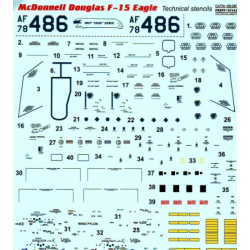 DECAL FOR MCDONNELL DOUGLAS F-15 EAGLE 1/48 PRINT SCALE 48-087