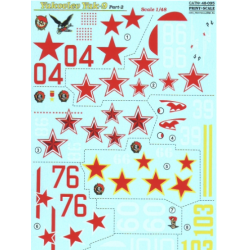 DECAL FOR YAKOVLEV YAK-9K, PART 2 1/48 PRINT SCALE 48-095