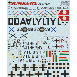 DECAL FOR JUNKERS JU-52 1/144 PRINT SCALE 144-004