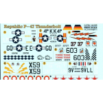 DECAL FOR REPUBLIC P-47 THUNDERBOLT 1/144 PRINT SCALE 144-005
