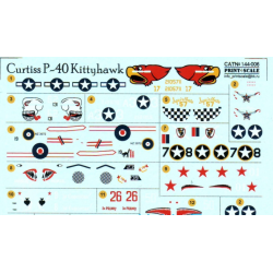 DECAL FOR CURTISS P-40 KITTEHAWK 1/144 PRINT SCALE 144-006