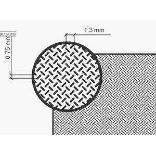 Anti-slip surfaces T-type, angled 45 degr. 0.75mm step 135x64mm PE Ace A005