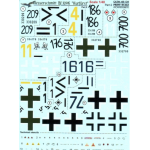 DECAL FOR BF.109K KURFURST, PART 2 1/48 PRINT SCALE 48-104