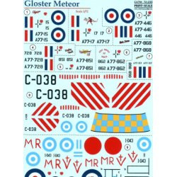 DECAL FOR GLOSTER METEOR 1/72 PRINT SCALE 72-233