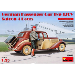 CAR GERMAN PASSENGER CAR TYP 170V SALOON 4 DOORS 1/35 MINIART 38008