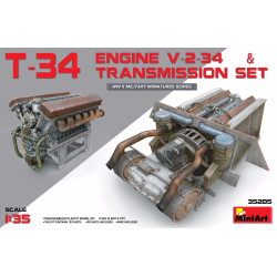 T-34 ENGINE V-2-34 TRANSMISSION SET 1/35 MINIART 35205