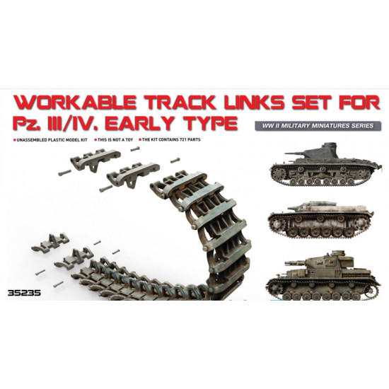MiniArt 1 35 Scale Model Kit Pz.kpfw Iii/iv Early Type Track Link Set Min35235 for sale online 