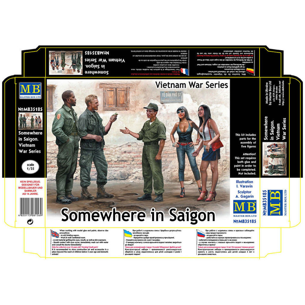 Master Box Vietnam War Plastic Model Kit Bundle - 5 Kits, 1/35 Scale, Unpainted & Unassembled