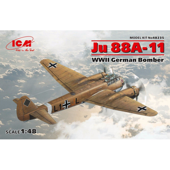 JU 88A-11, WWII GERMAN BOMBER 1/48 ICM 48235