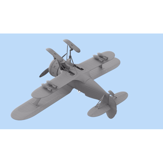 PLASTIC MODEL AIRPLANE I-153, WWII FINNISH AIR FORCE FIGHTER 1/72 ICM 72075