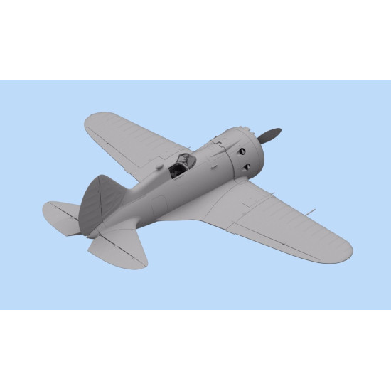 PLASTIC MODEL AIRPLANE I-16 TYPE 24, WWII SOVIET FIGHTER 1/48 ICM 48097