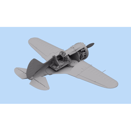 PLASTIC MODEL AIRPLANE I-16 TYPE 24, WWII SOVIET FIGHTER 1/48 ICM 48097