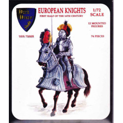 European Knights 12 figures + 12 horses 1/72 DDS figures 72005