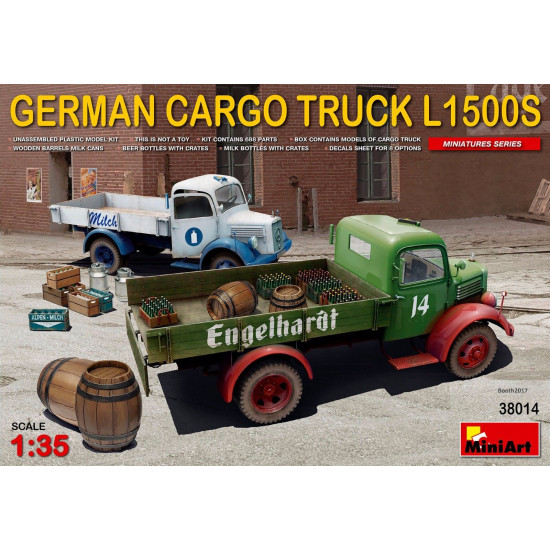 GERMAN CARGO TRUCK L1500S 1/35 MINIART 38014