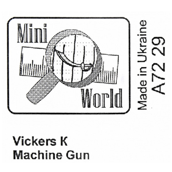 AIRPLANE ACCESSORIES VICKERS MACHINE-GUN 1/72 MINI WORLD 7229