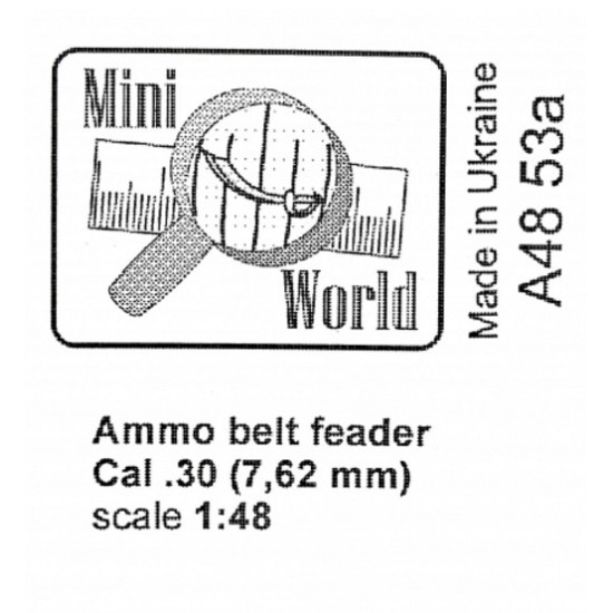 AMMO BELTS FEADER CAL .30 (7,62 MM) (4 PCS) 1/48 MINI WORLD 4853a