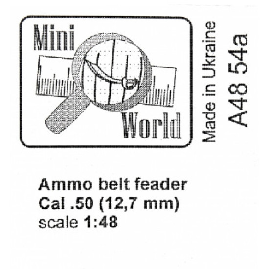 AMMO BELTS FEADER CAL .50 (12,7MM) (4 PCS) 1/48 MINI WORLD 4854a