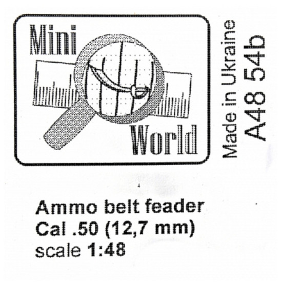 AMMO BELTS FEADER CAL .50 (12,7MM) (8 PCS) 1/48 MINI WORLD 4854B