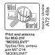 PITOT, ANTENNA FOR MIG-21F, FOR MODELSVIT KIT 1/72 MINI WORLD 7248A