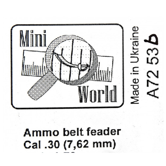 AMMO BELTS FEADER CAL .30 (7,62 MM) (8 PCS) 1/72 MINI WORLD 7253b