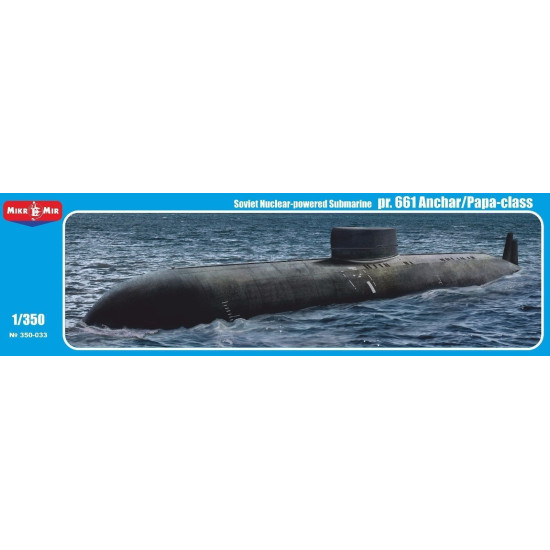 PLASTIC KIT SOVIET NUCLEAR SUBMARINE K-222 PR.661 ANCHAR 1/350 MICRO-MIR 350-033