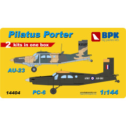 PLASTIC MODEL AIRPLANE KIT AU-23 AND PC-6 SET1 1/144 BIG PLANES KITS 14404