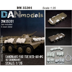 SANDBAGS FOR THE BTR-80 - 15 SANDBAGS 1/35 DAN MODELS 35301