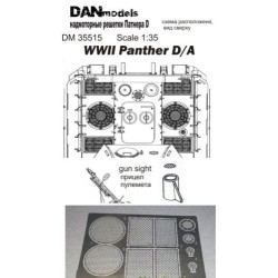 PHOTO-ETCHED GRILLES FOR PANTHER D/A, WWII 1/35 DAN MODELS 35515