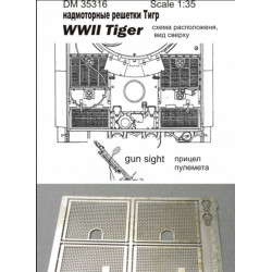 PHOTO-ETCHED GRILLES FOR TIGER, WWII 1/35 DAN MODELS 35516